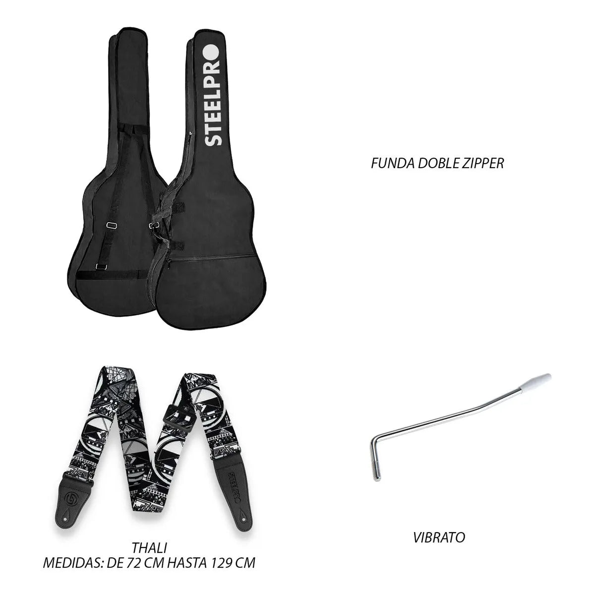 Paquete Guitarra Electrica Jethro Series By steelpro 021 Color 3-tone Sunburst Orientación De La Mano Diestro