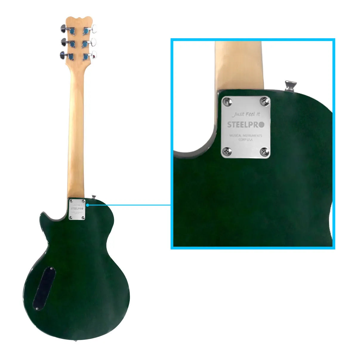 Paquete Guitarra Electrica Series Jethro By Steelpro 045-sk Material Del Diapasón Maple Orientación De La Mano Diestro