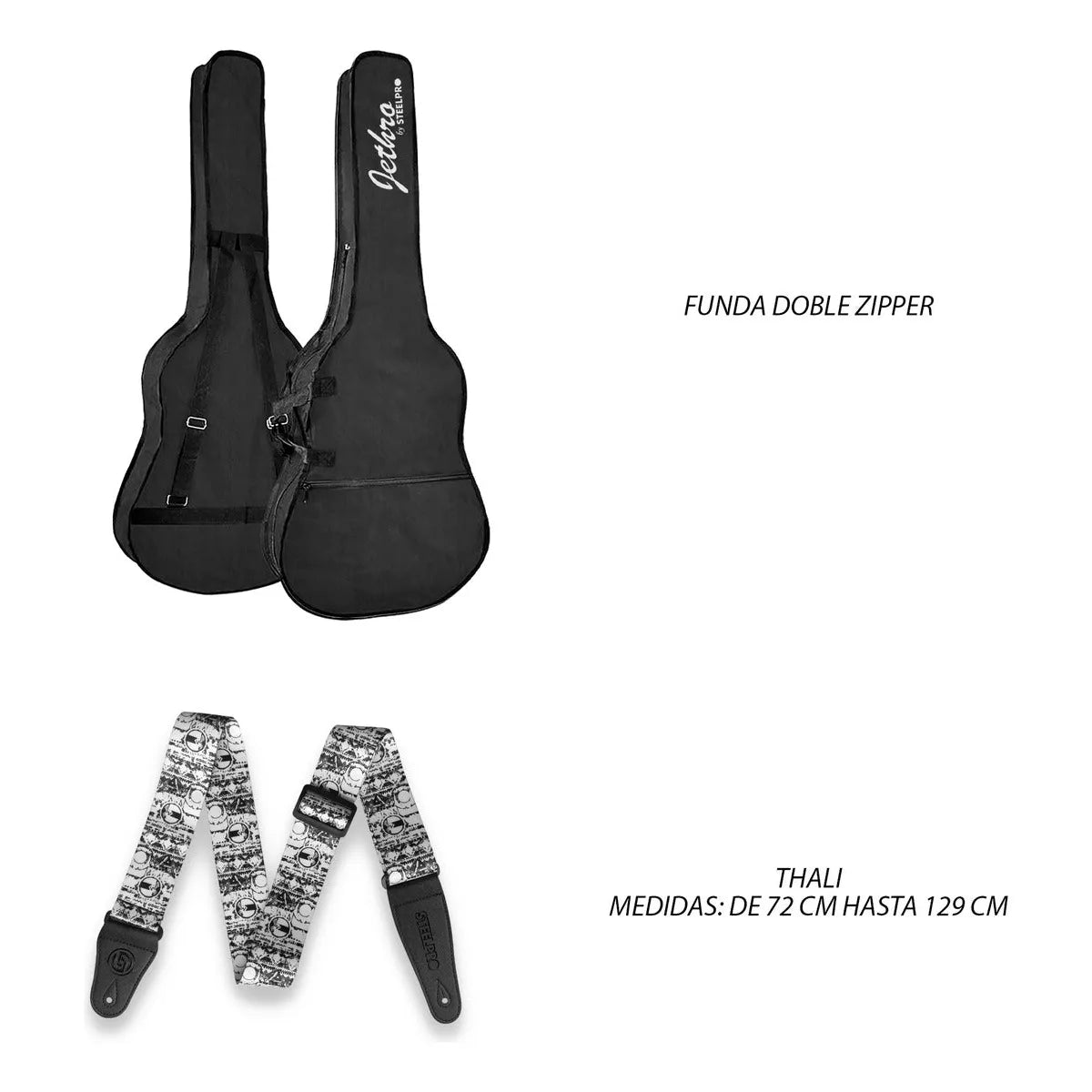 Paquete Guitarra Electrica Series Jethro By Steelpro 071-sk Color Black Body Burst Material Del Diapasón Alamo Laminado Negro Orientación De La Mano Ambidiestro