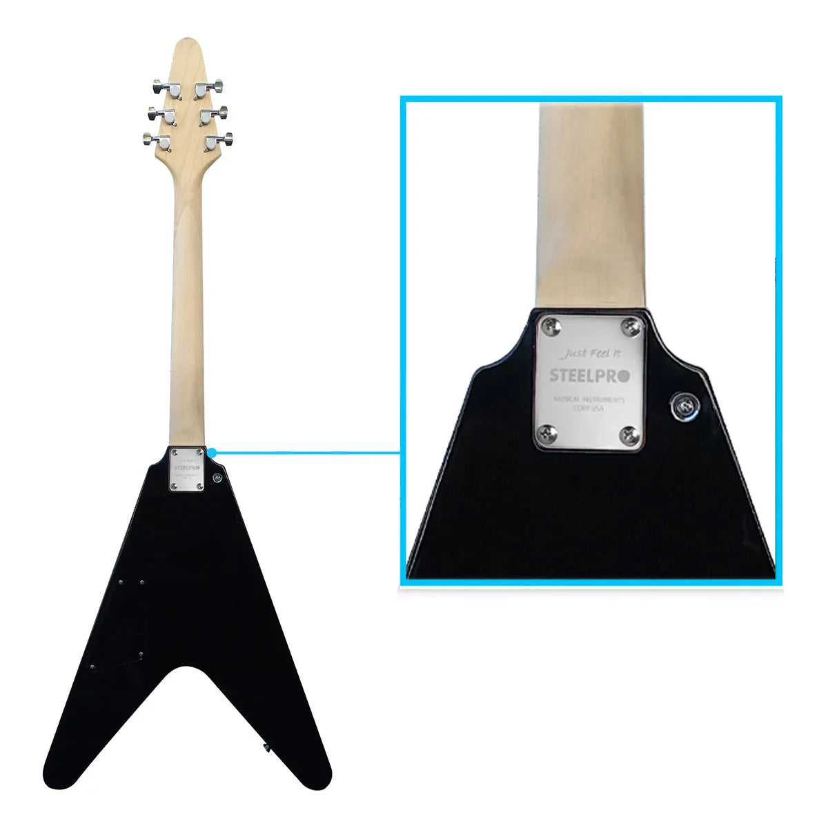 Paquete Guitarra Electrica Series Jethro By Steelpro 071-sk Color Black Body Burst Material Del Diapasón Alamo Laminado Negro Orientación De La Mano Ambidiestro