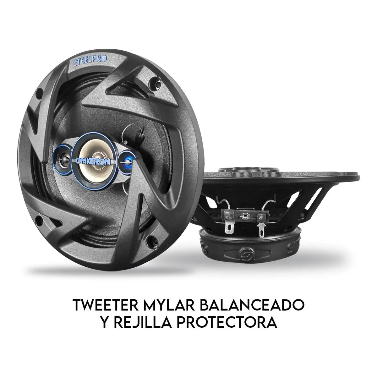 Par De Bocina De 6.5 4 Vias Full Range Omicron By Steelpro Color Negro