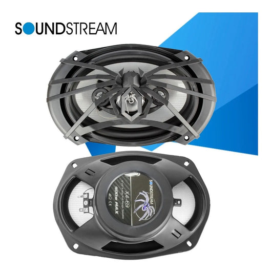 Par De Bocinas Cono Plata  6x9,  X4-6.9 Soundstream