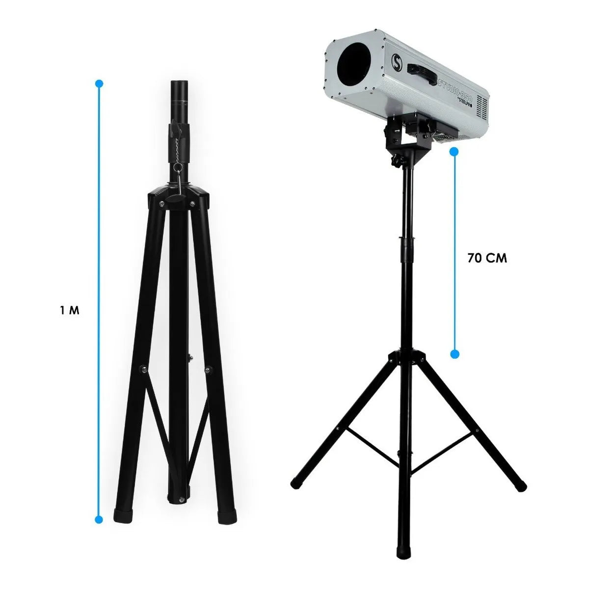 Seguidor Led Profesional Doble Enfoque Teatro - Steelpro