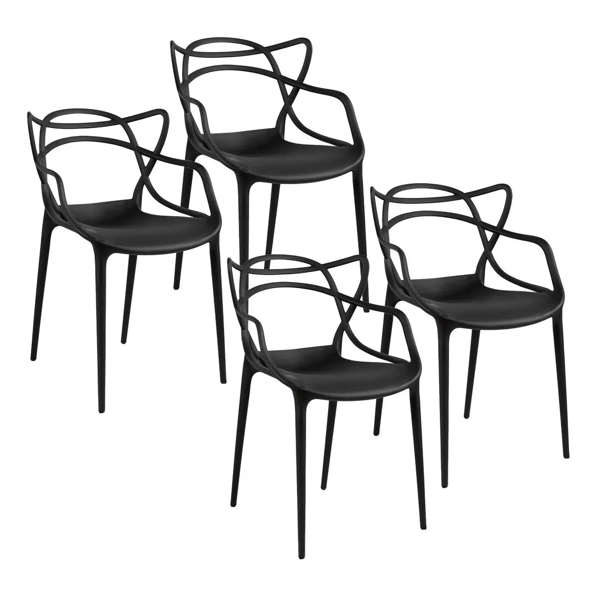 Set 4 Sillas Bellair Master De Comedor Restaurante Apilables