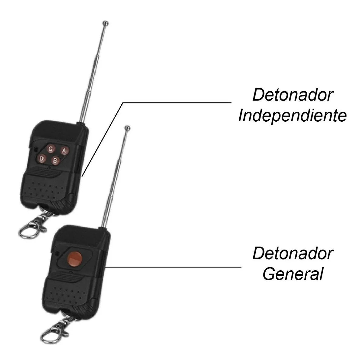 Set De 4 Detonadores Inalambricos Omega Steelpro - Pyro-4