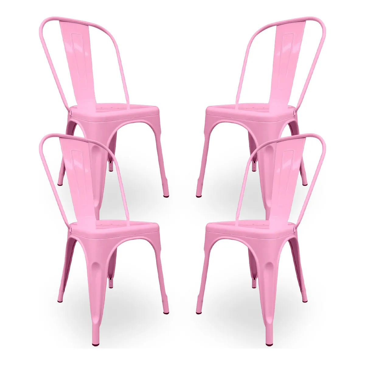 Set De 4 Sillas Tolix Metal Comedor Vintage Hogar - Bellair