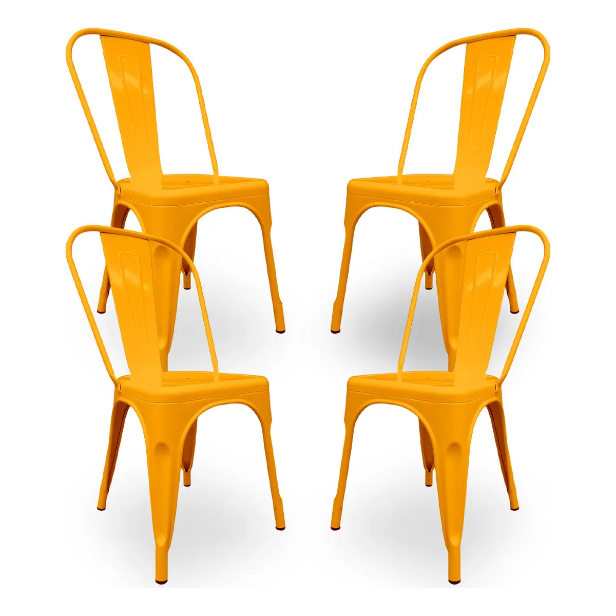 Set De 4 Sillas Tolix Metal Comedor Vintage Hogar - Bellair