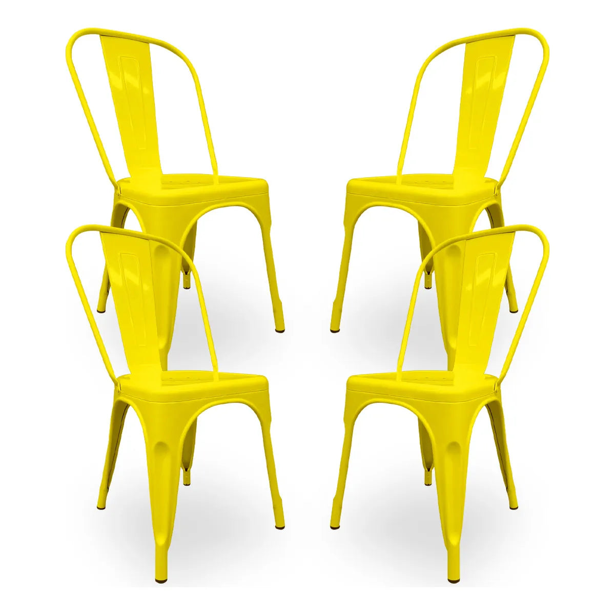 Set De 4 Sillas Tolix Metal Comedor Vintage Hogar - Bellair