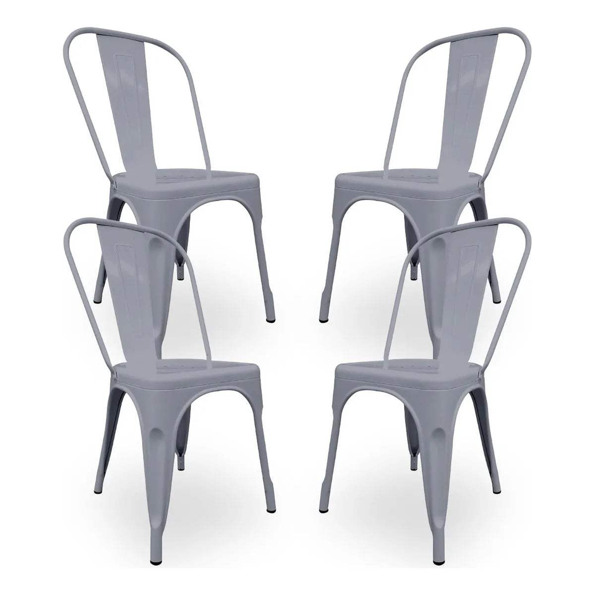 Set De 4 Sillas Tolix Metal Comedor Vintage Hogar - Bellair