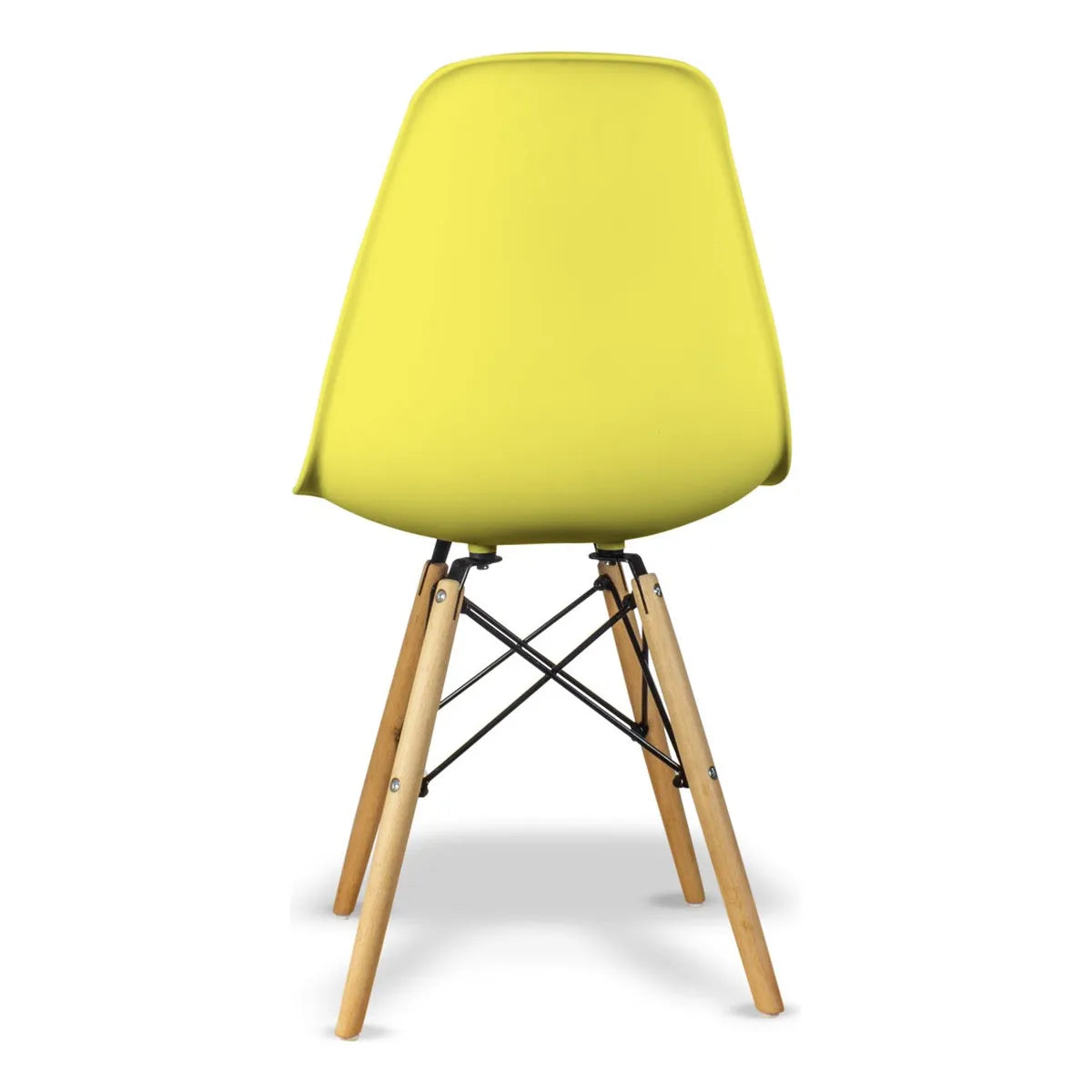 Silla De Comedor Bellair Ba-lounge4k Estructura Color Madera 4 Unidades Amarillo