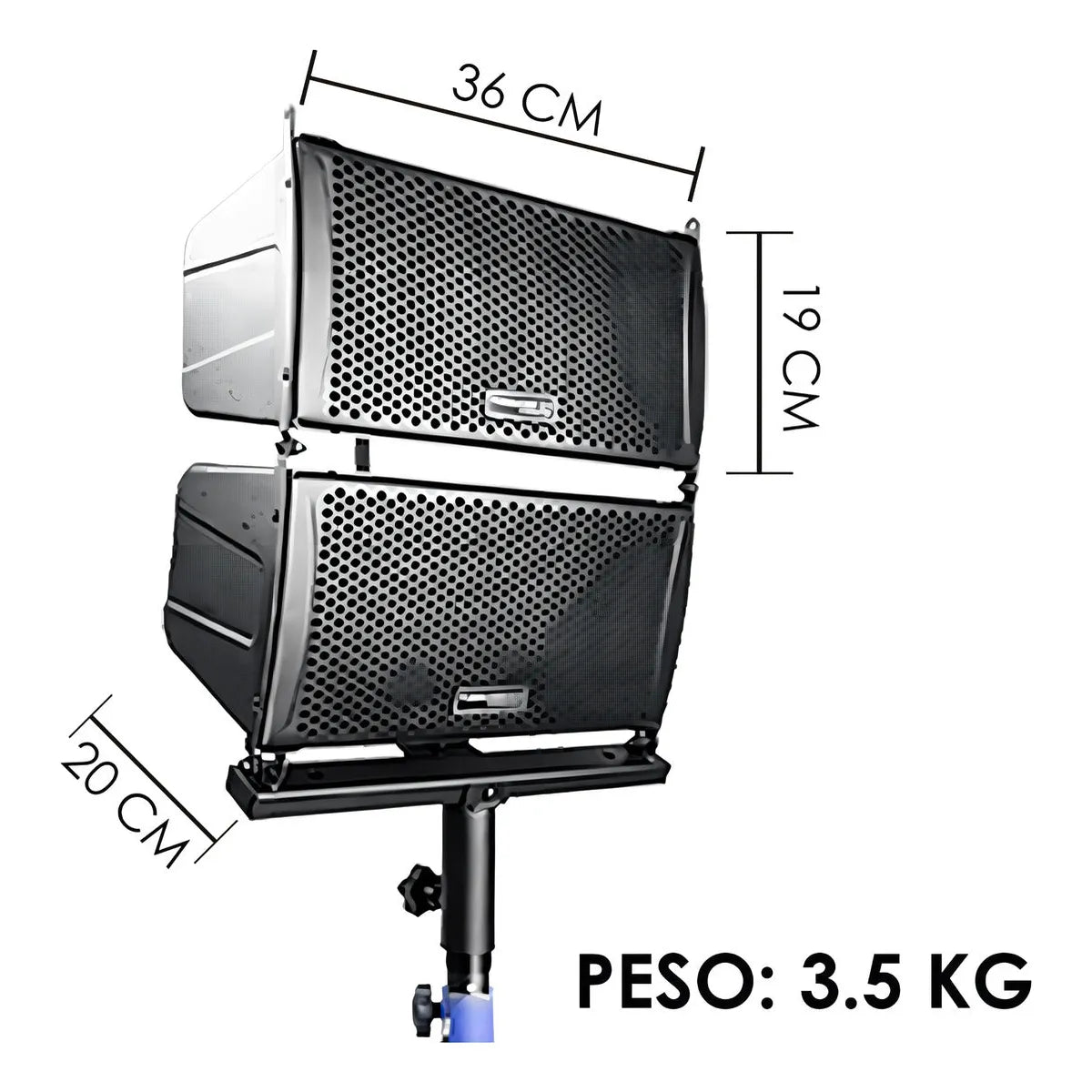 Sistema De Audio Profesional Steelpro Lineal Tubalcain 18 Color Negro