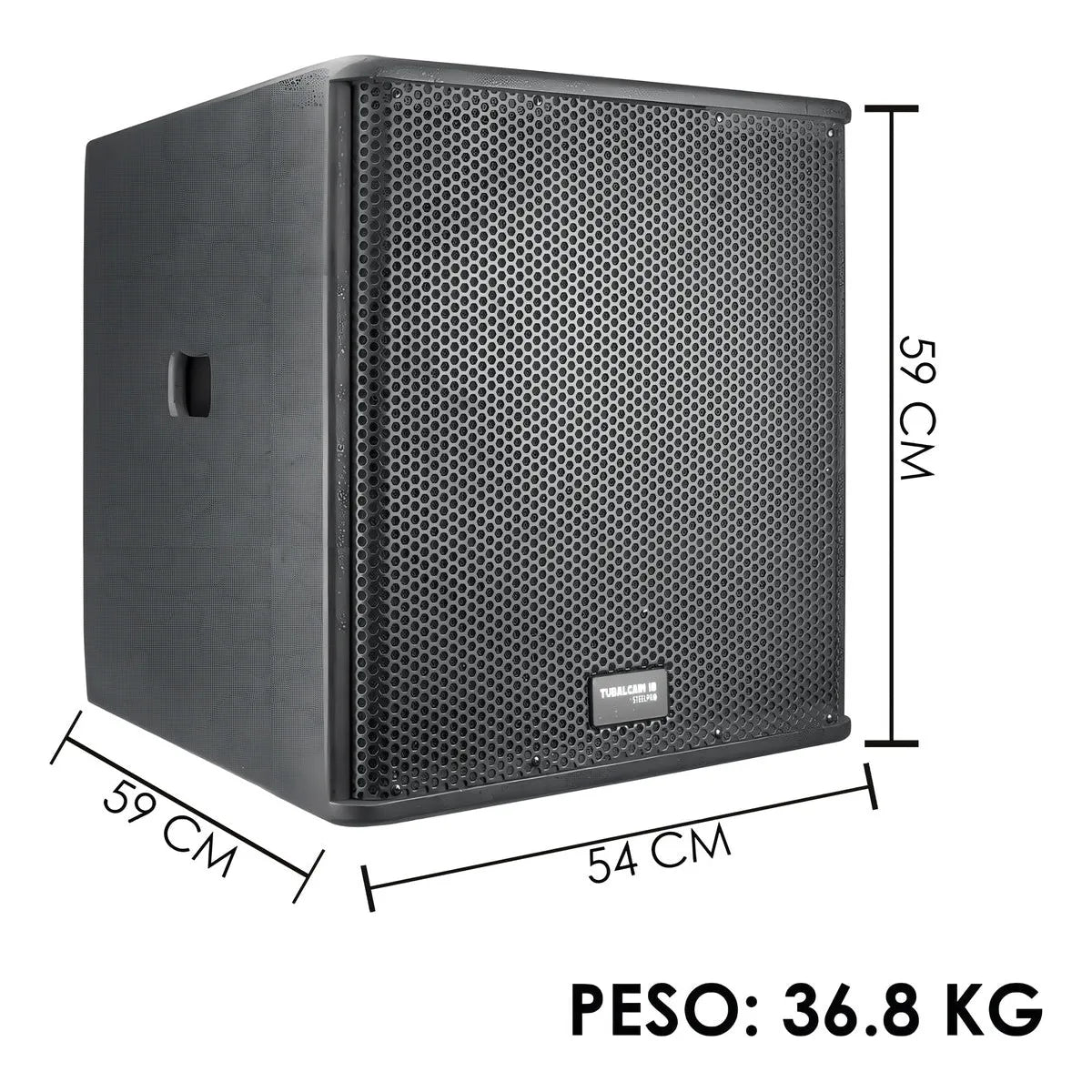 Sistema De Audio Profesional Steelpro Lineal Tubalcain 18 Color Negro