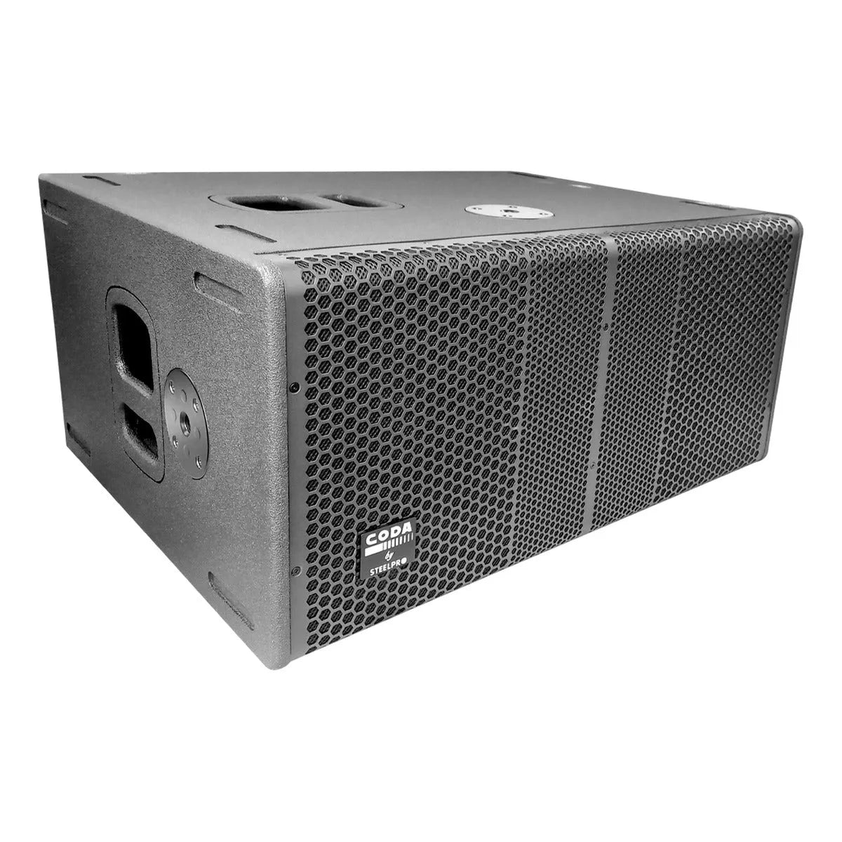 Sistema Lineal Coda Set De 8 Satélites 1 Subwoofer Steelpro Color Negro