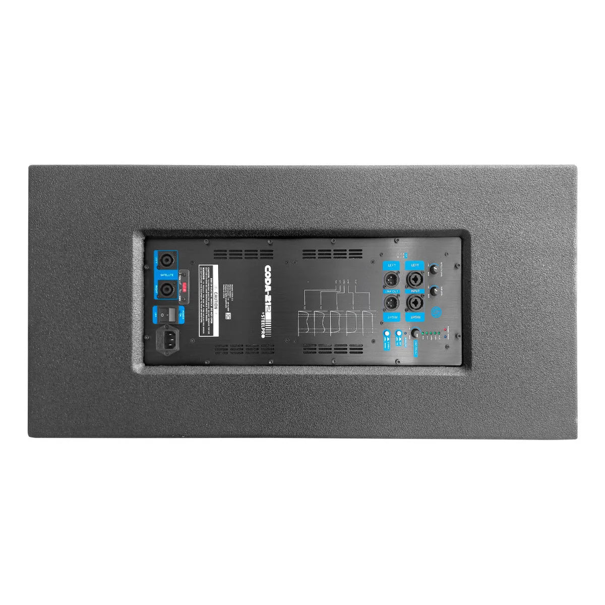 Sistema Lineal Coda Set De 8 Satélites 1 Subwoofer Steelpro Color Negro
