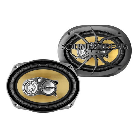 Soundstream Bocinas Auto 6x9 PuLG Carbono Pro Kevlar 4 Vías color Dorado