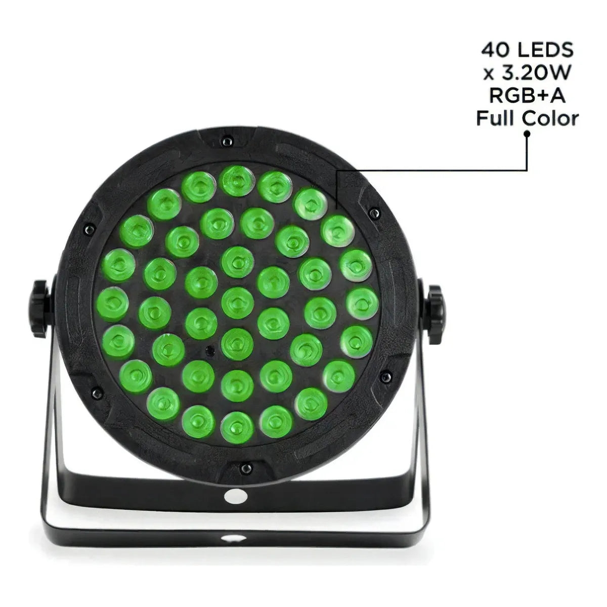 Steel Pro Cañon Par Led 40x3.20w Rgb + Ámbar 4 En 1 404-mpr