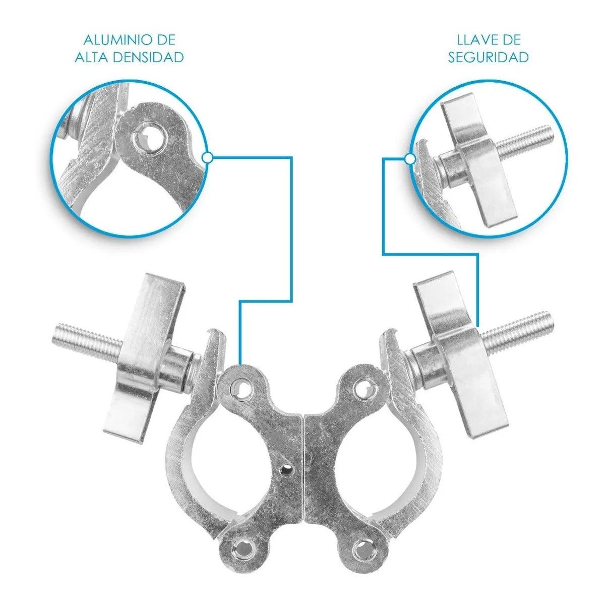 Steelpro - Double Clamp2 - Soporte Para Luces Con Tornillo