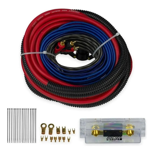 Steelpro - Kit Pro De Instalación Para Amplificador Calibre4
