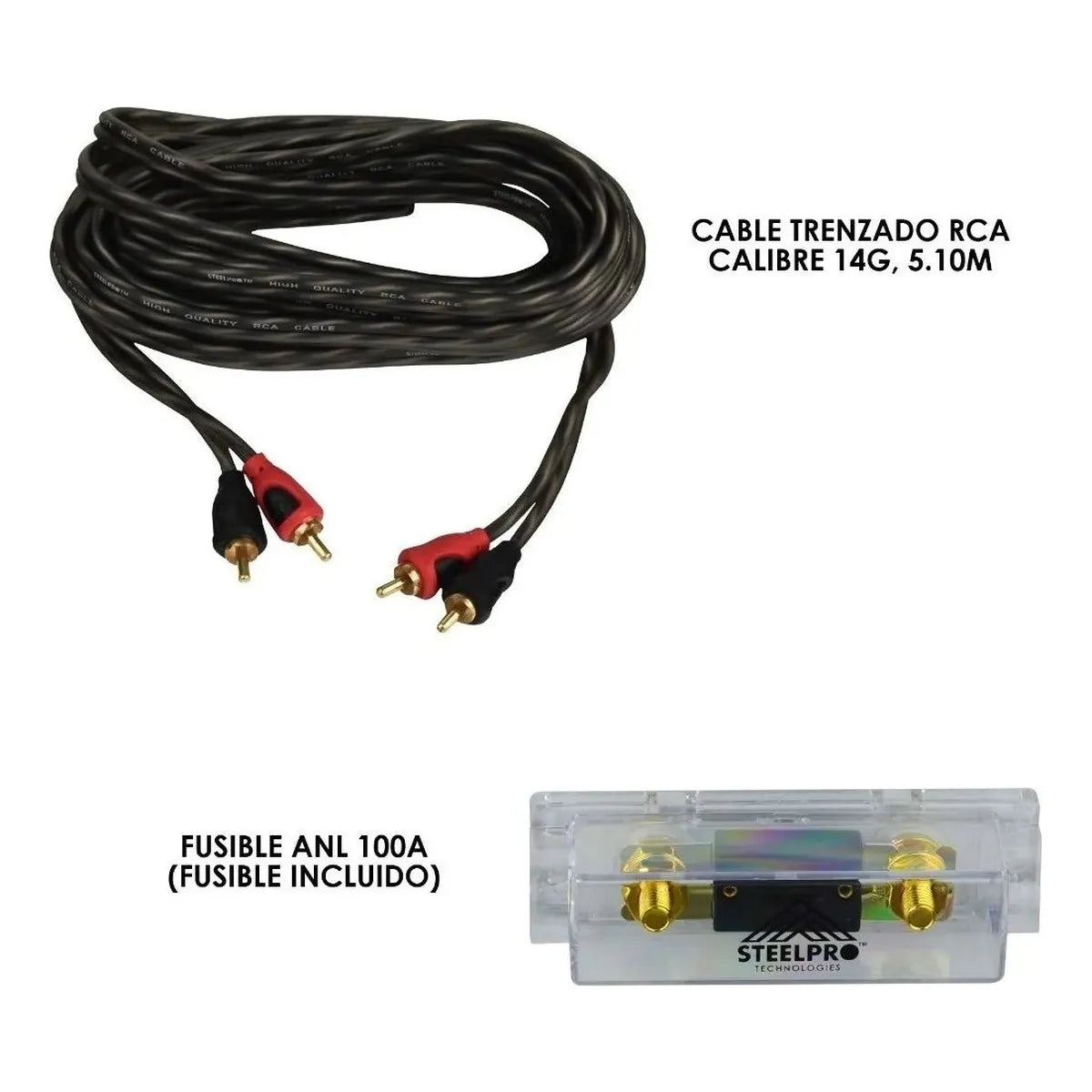 Steelpro - Kit Pro De Instalación Para Amplificador Calibre4