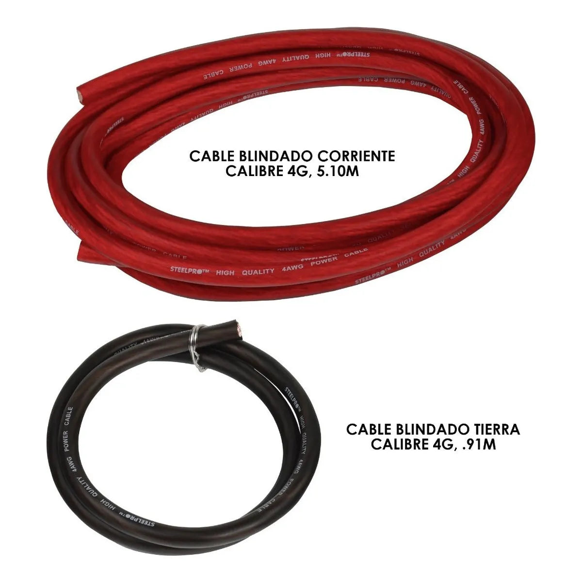 Steelpro - Kit Pro De Instalación Para Amplificador Calibre4