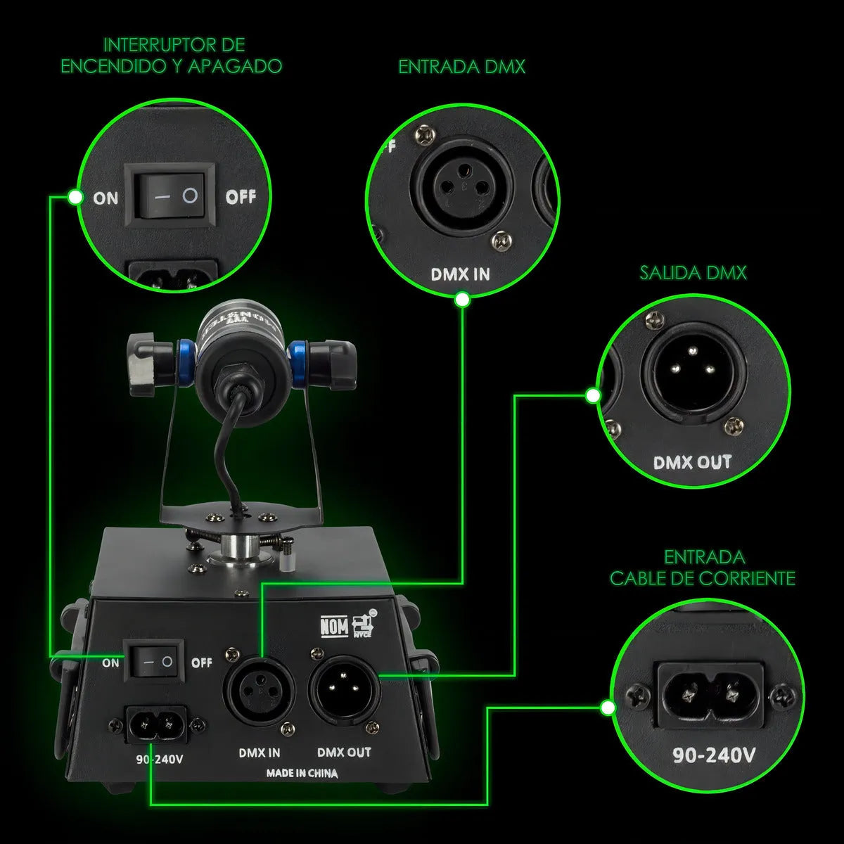 Steelpro - Laser Verde 80mw - Motorizado - Dmx - Moto-gt