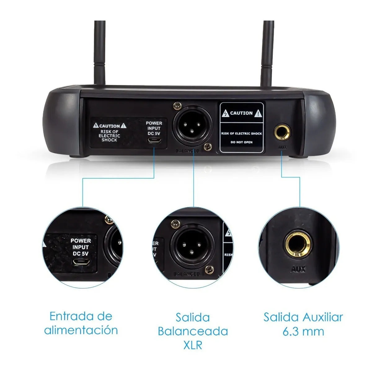 Steelpro - Micrófono Profesional - Inalambrico - Uhf-607 Color Negro