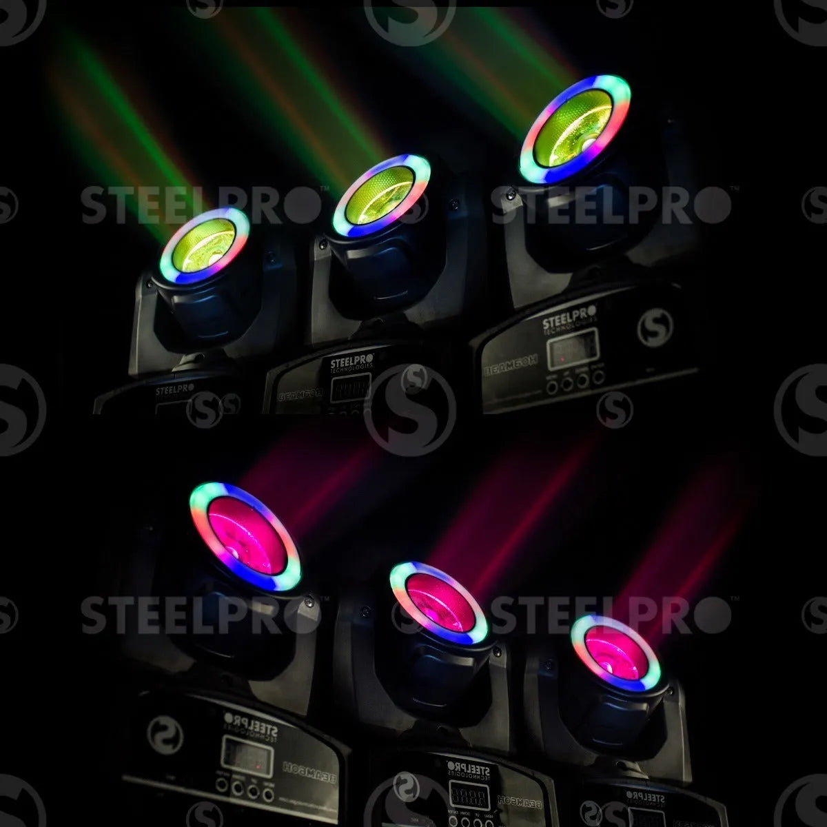 Steelpro Bag Con 2 Cabezas Móvil Led Beam 1x60watts, Rgbw