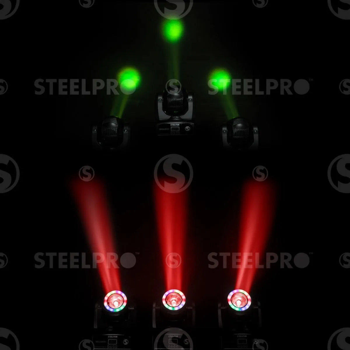 Steelpro Bag Con 2 Cabezas Móvil Led Beam 1x60watts, Rgbw