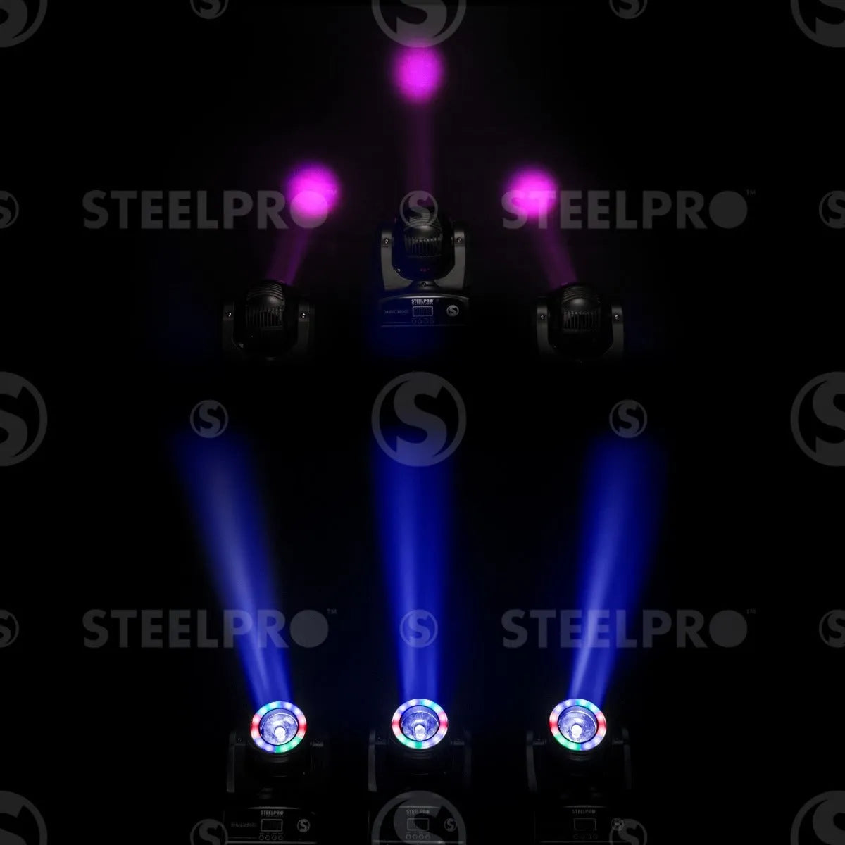 Steelpro Bag Con 2 Cabezas Móvil Led Beam 1x60watts, Rgbw