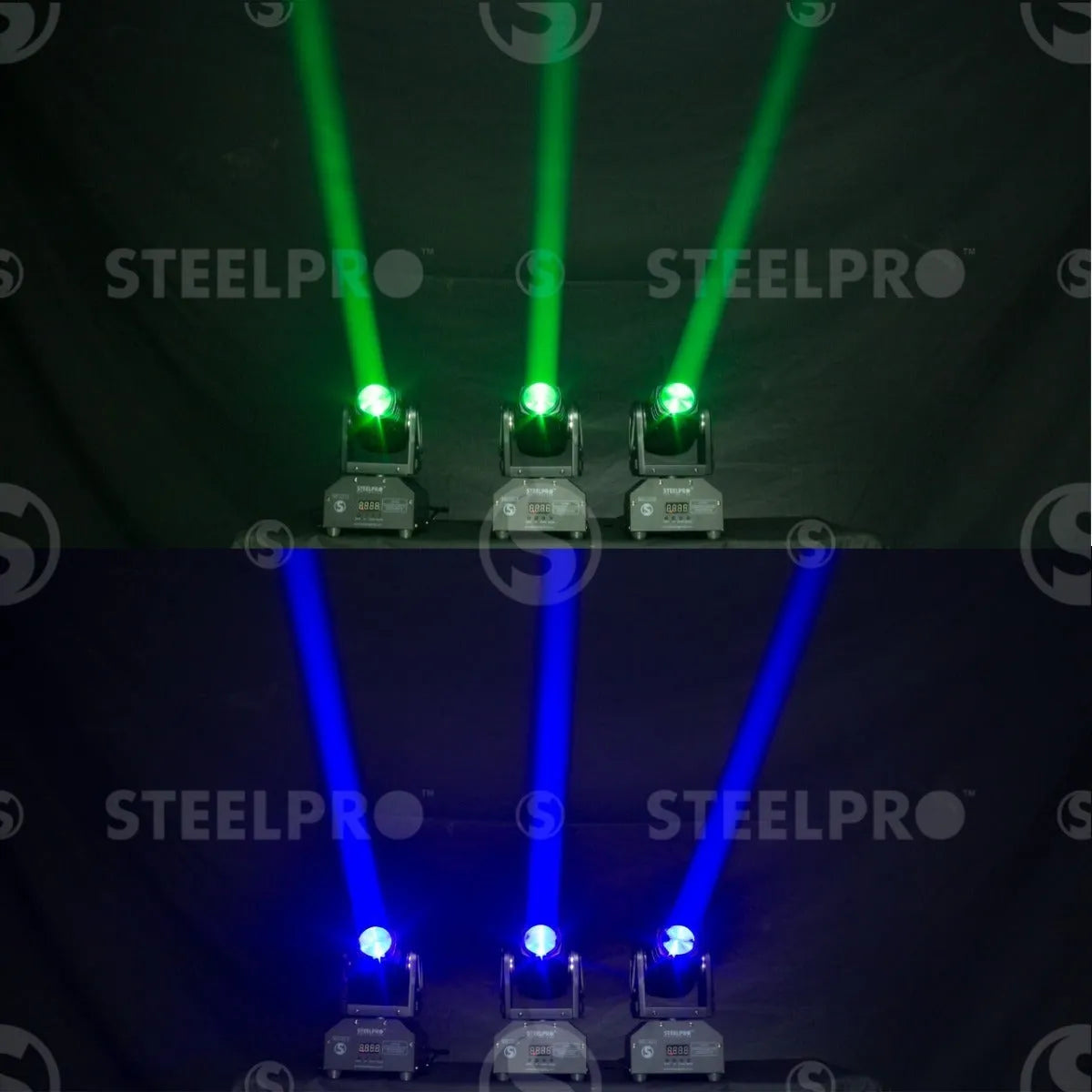 Steelpro Maleta Con 2 Mini Cabezas Móvil Beam Rgbw, 4 En 1