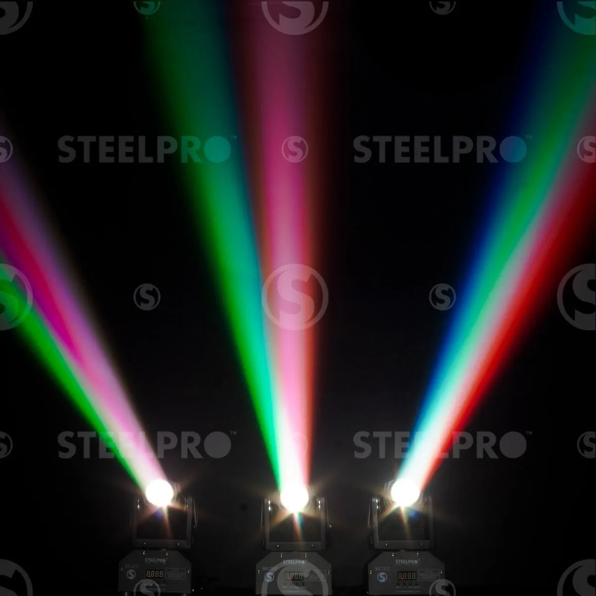 Steelpro Maleta Con 2 Mini Cabezas Móvil Beam Rgbw, 4 En 1