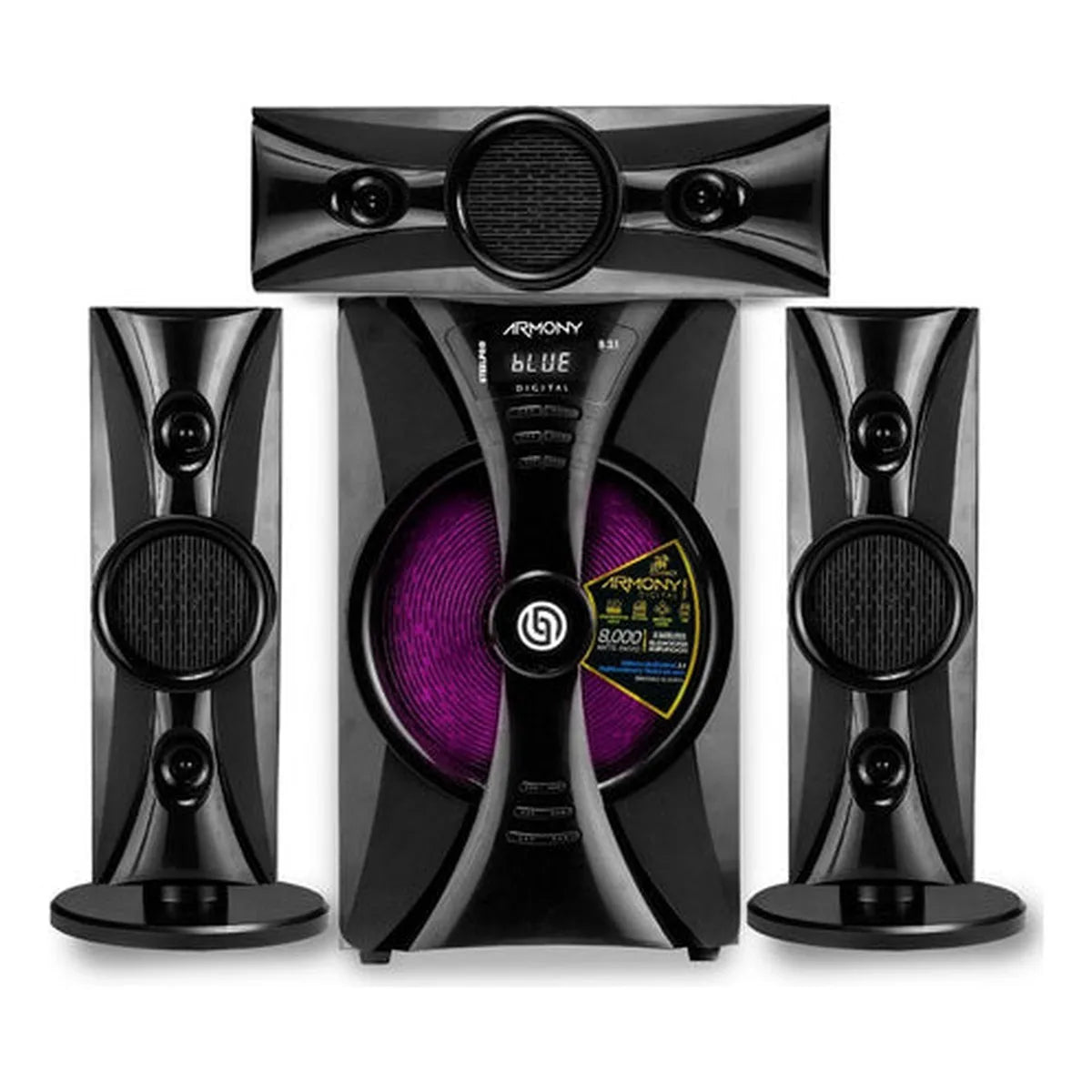 Steelpro Minicomponente Home Theater 8,000 W - Armony - b3.1 Color Negro Potencia Rms 475 W