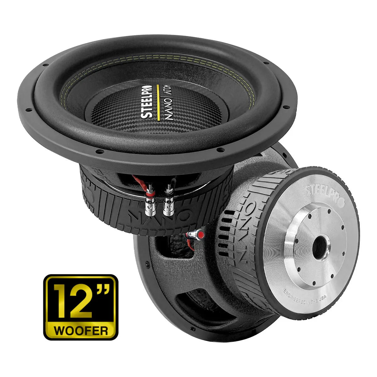 Subwoofer 12 PuLG 3500w Dustcap Fibra Carbono By Steelpro