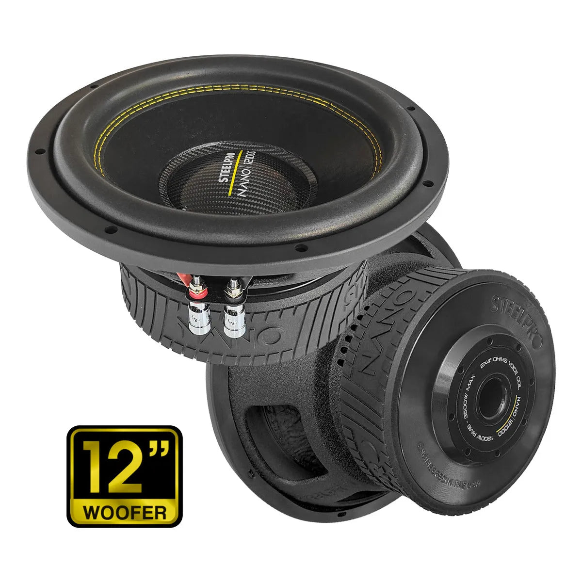 Subwoofer 12 PuLG Openshow 3500w Fibra Carbono By Steelpro