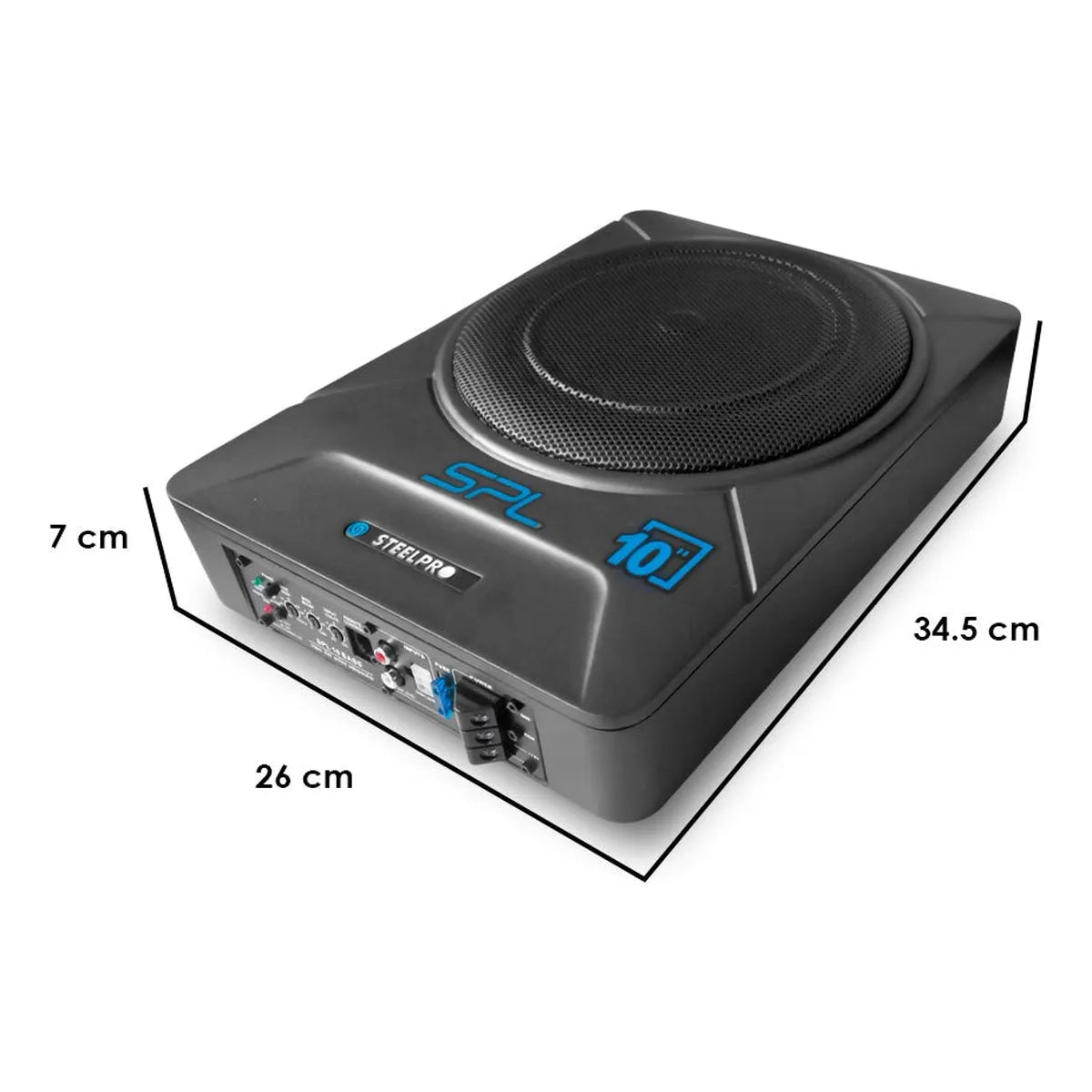 Subwoofer Amplificado 10 Autopower 800w By Steelpro Color Negro