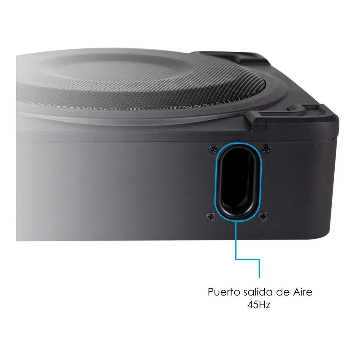 Subwoofer Amplificado 10' Axel By Steelpro + Kit De Cables