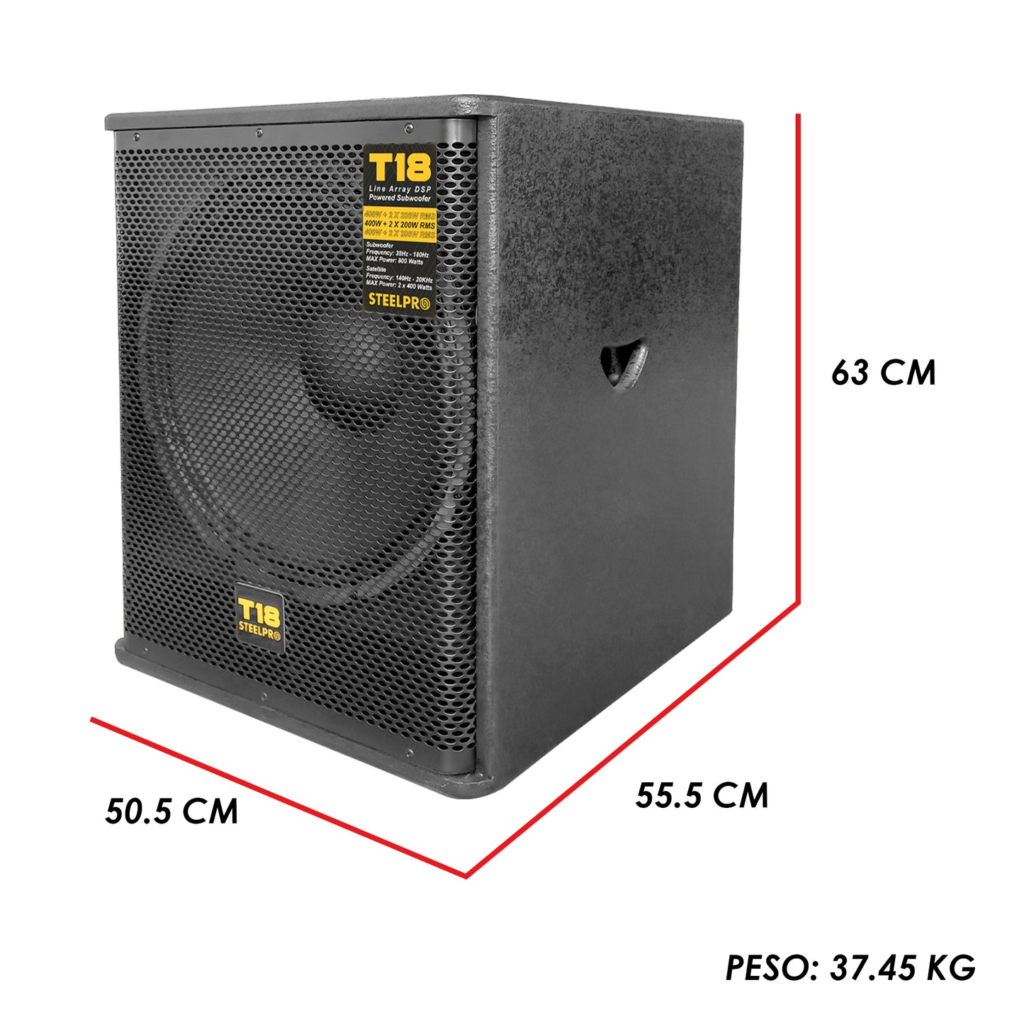 T18 SISTEMA PROFESIONAL STEELPRO 3 VIAS AMPLIFICADO