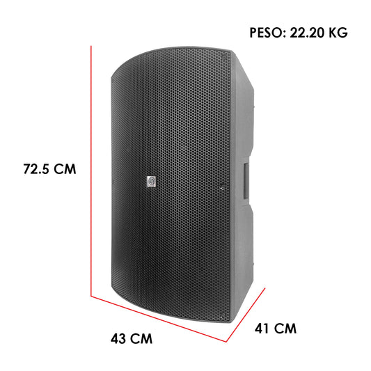 Bafle Profesional Steelpro Bi-amplificado 15 Bluetooth/dsp