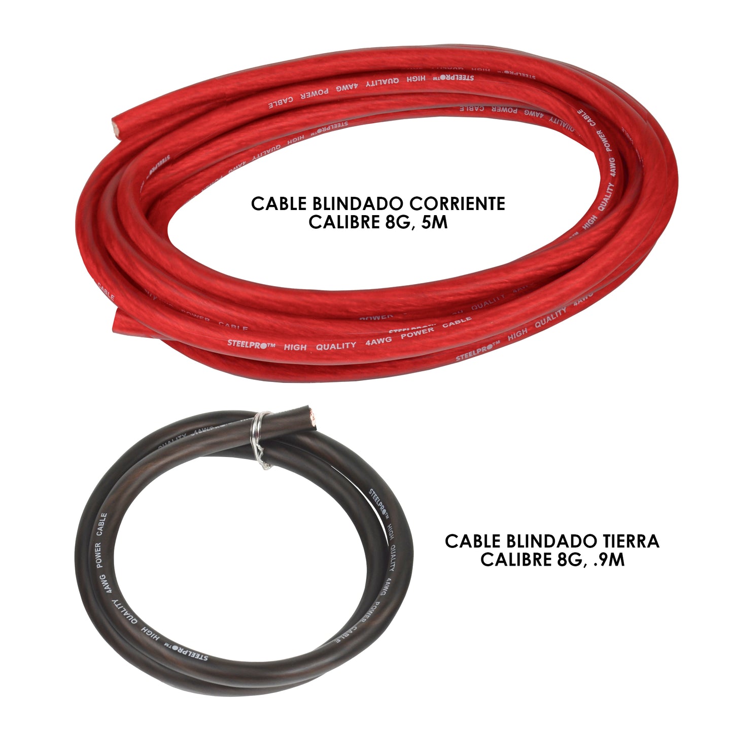 Kit De Instalación Para Amplificador Calibre 8 Steelpro subwoofer Auto Camioneta o bocinas