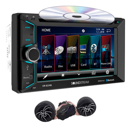 Autoestéreo Pantalla Dvd 2-din Dvd/cd/mp3 Radio Soundstream