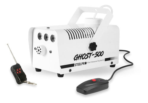 Maquina De Humo 500w Alambrica/inalambrica C/leds Steelpro Color Blanco