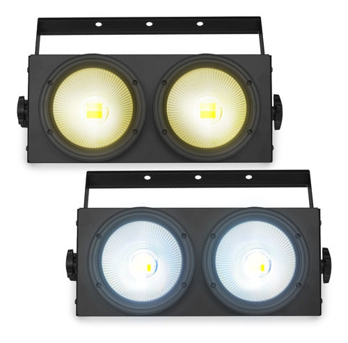 Blinder-2w Steelpro 2x100w Led Blanco Frio/calido