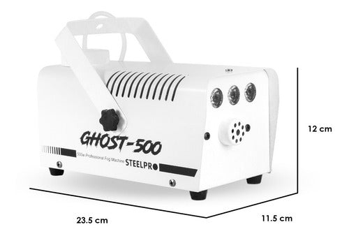 Maquina De Humo 500w Alambrica/inalambrica C/leds Steelpro Color Blanco