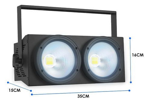 Blinder-2w Steelpro 2x100w Led Blanco Frio/calido