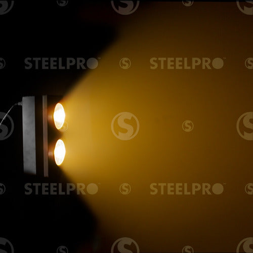 Blinder-2w Steelpro 2x100w Led Blanco Frio/calido