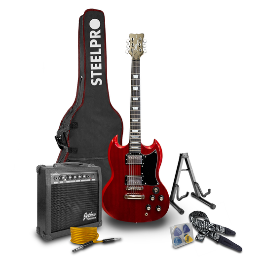 Paquete Guitarra Electrica Jethro Series By Steelpro 050-sk