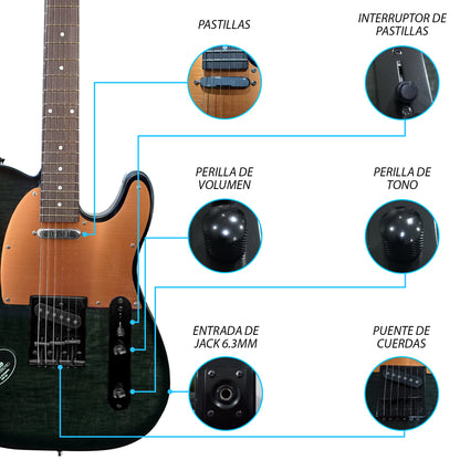 Guitarra Electrica Jethro Series By Steelpro 063lx