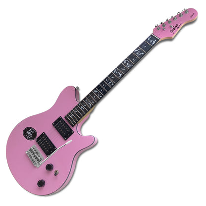 Guitarra Electrica Series Jethro By Steelpro 073-lx Color PINK BINDING BLACK Orientación de la mano Diestro
