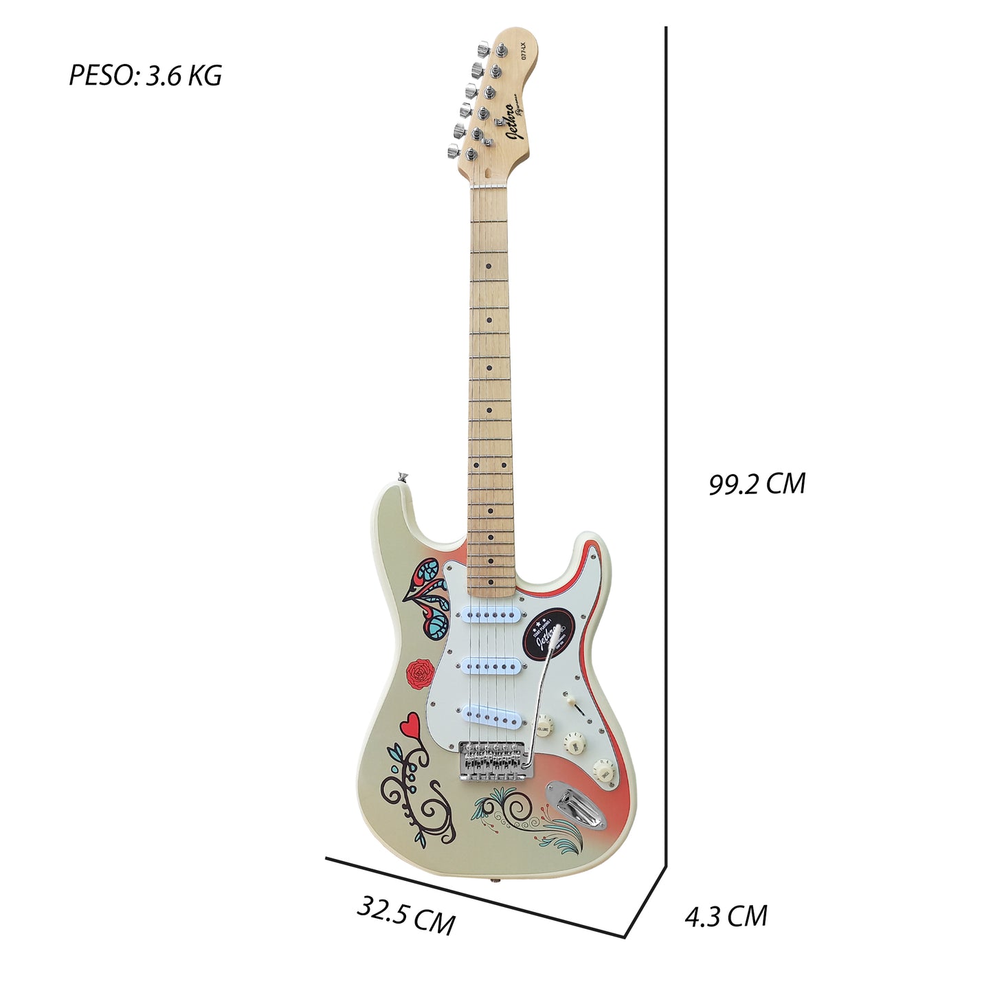 Guitarra Electrica Jethro Series By Steelpro 077-lx