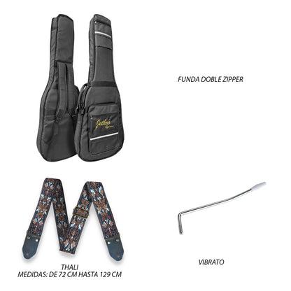 Guitarra Electrica Jethro Series By Steelpro 077-lx